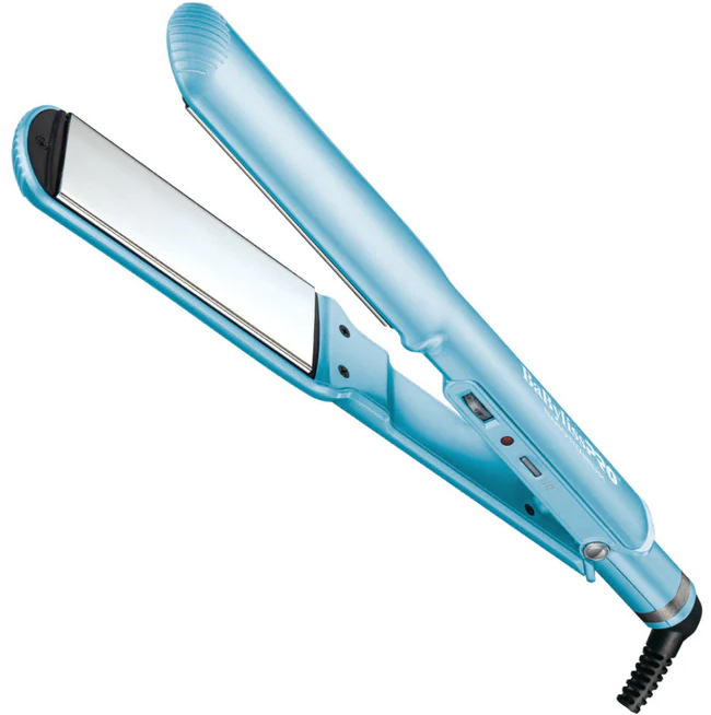 Plancha De Cabello Babyliss Pro Nano Titanium Ionica Digital 1 1/2" 450°F Azul