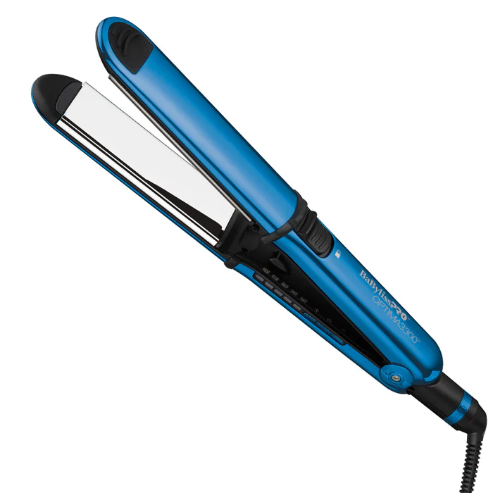 Plancha De Cabello Babyliss Pro Nano Titanium Optima 3000 Alisadora Y Rizadora 38 Mm 1 1/2" 465°F Azul