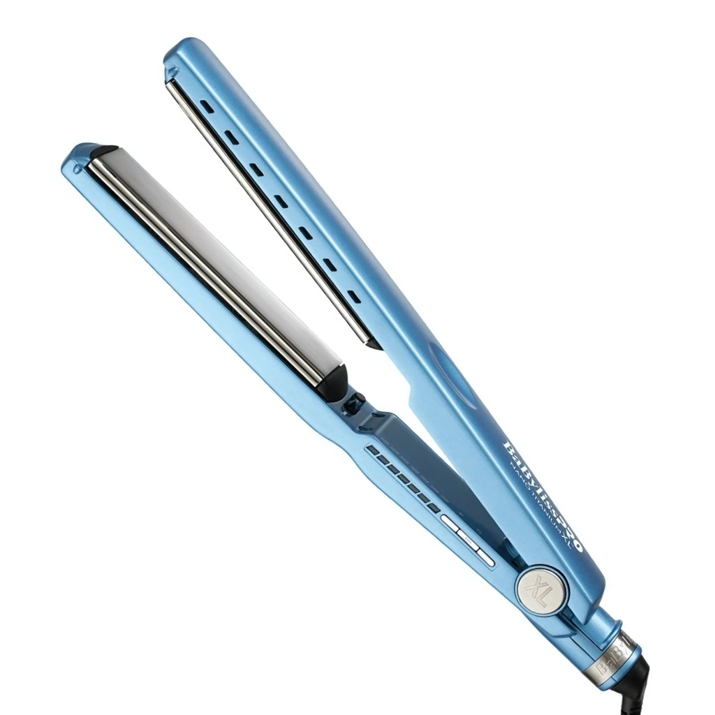 Plancha De Cabello Babyliss Pro Nano Titanium XL Ionica Digital 1 1/4" 485°F Azul