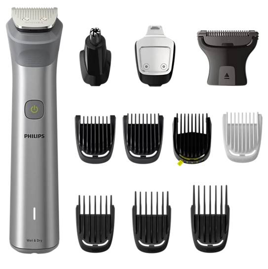 Afeitadora Philips Para Cabello Rostro Y Cuerpo 11 Acc Series 5000 Plateado
