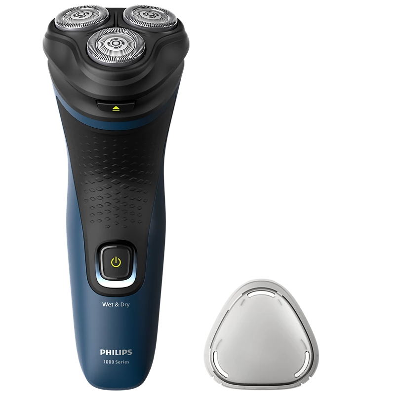 Afeitadora Philips Shaver 1000 Para Rostro 27 Cuchillas Auto Afilables Seco Y Mojado Negro Y Azul
