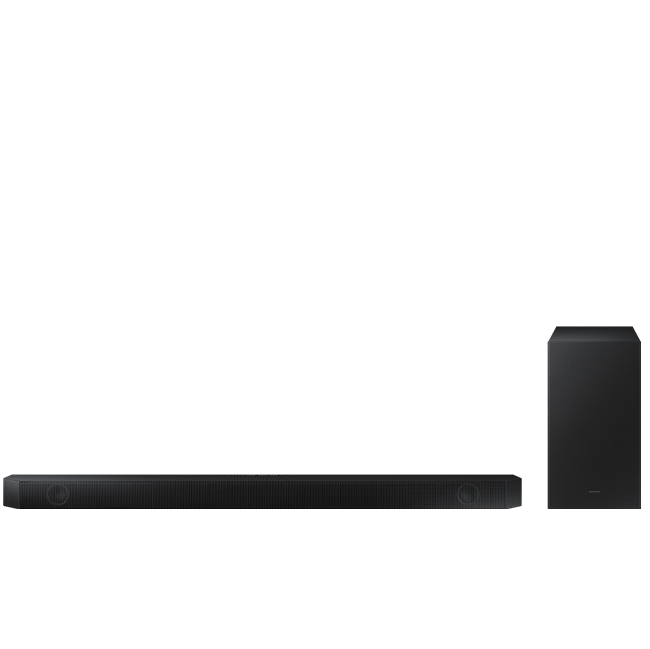 Barra De Sonido Samsung 3.1.2 Con Bluetooth Adaptive Sound Lite Dolby Audio DTS Virtual X Y Bajo Negro
