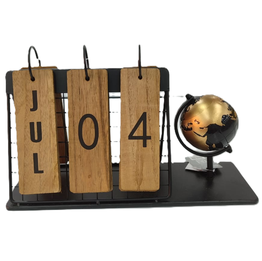 Calendario Decorativo Concepts 33X10.8X19 Cm Marron Y Negro