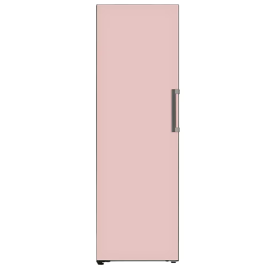 Congelador LG Objet 12 Pies Inverter LinearCooling DoorCooling 1 Pta De Vidrio 60 Cm Rosado