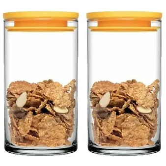 Envase Pasabahce Break Fast 2 Pzas Transparente Y Amarillo