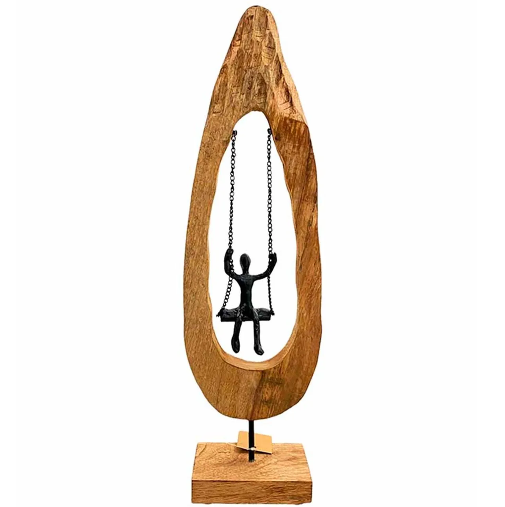 Figura Columpio En Madera Concepts 18.5X9X62 Cm Marron Y Negro