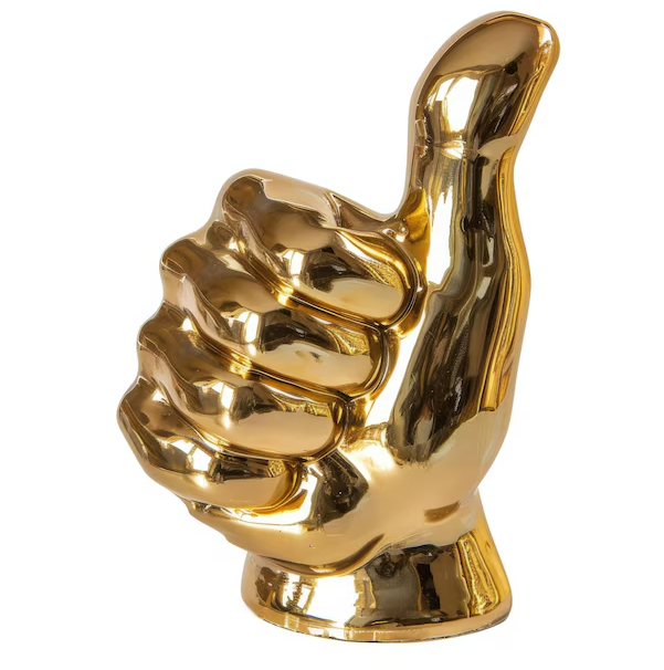 Figura Mano Pulgar Arriba Concepts 12.5X8X17 Cm Dorado