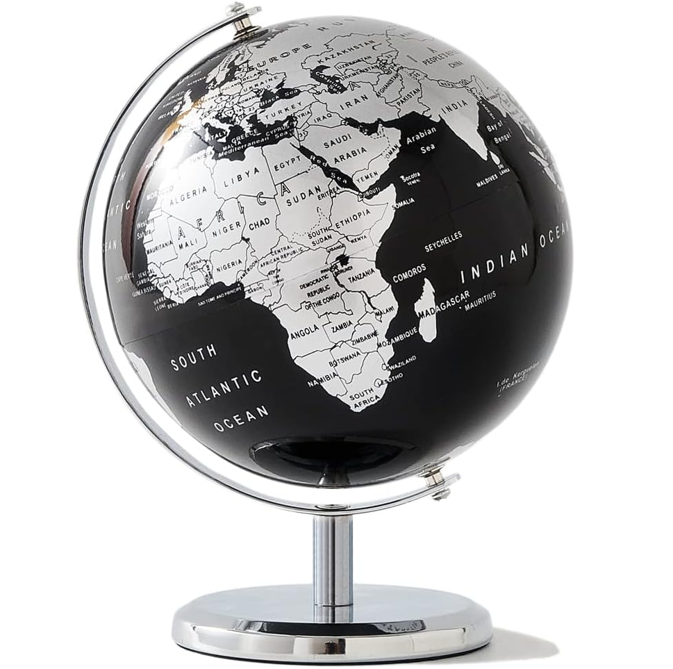 Globo Terraqueo Concepts 15X14X18.5 Cm Negro