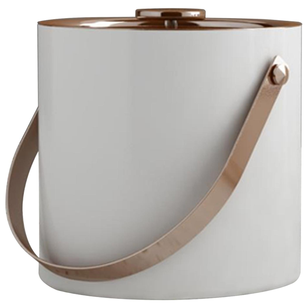 Hielera Concepts Con Tapa 16X17X17 Cm Blanco Y Cobre