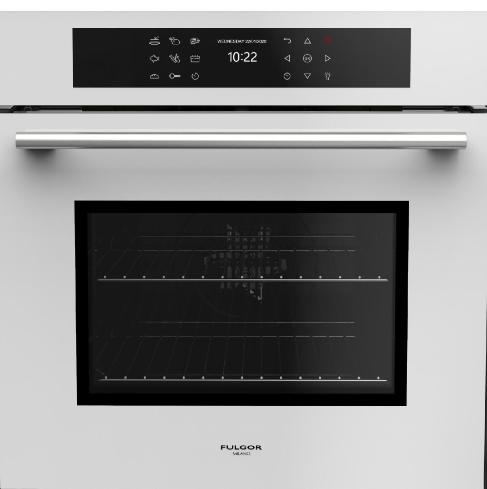 Horno Electrico 60 Cm Fulgor Plano 15 Funciones Control Tactil Blanco