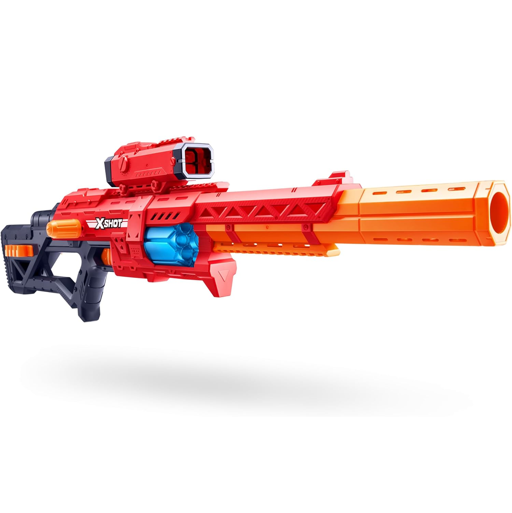 Pistola Lanzadora Zuru Excel Ranger 8 Dardos X-Shot Rojo Y Naranja