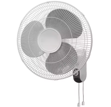 Ventilador De Pared Fan Breeze 3 Vel Oscilante 60W Blanco