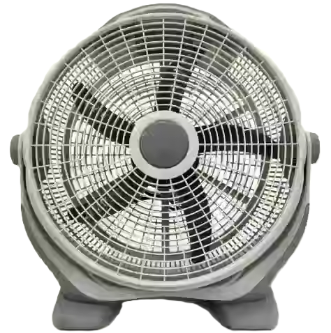Ventilador De Piso Fan Breeze 50 Cm 3 Vel 5 Aspas Con Asa Portatil 90W Gris