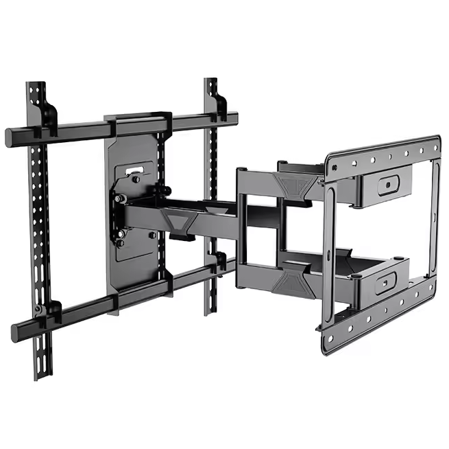 Base Para TV Elitec 75" A 120" Con Doble Brazo Giratorio Inclinable Negro