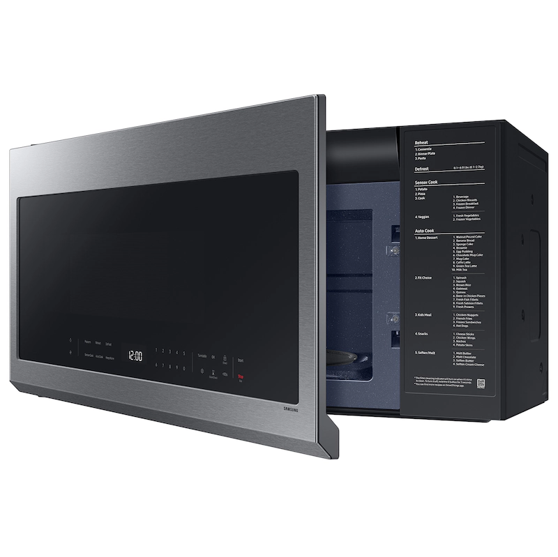 Microondas Campana 2.1 Pies Samsung 76 Cm Smart Con Coccion Por Sensor Negro