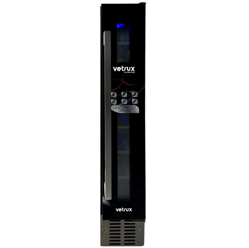Vinera Vetrux 15 Cm 7 Botellas Iluminacion LED Panel Tactil Negro