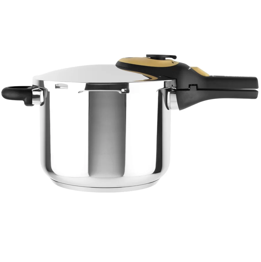 Olla De Presion Magefesa Activa2 7.5 Lts Fondo Termodifusor Triple Capa 5 Sistemas De Seguridad Acero