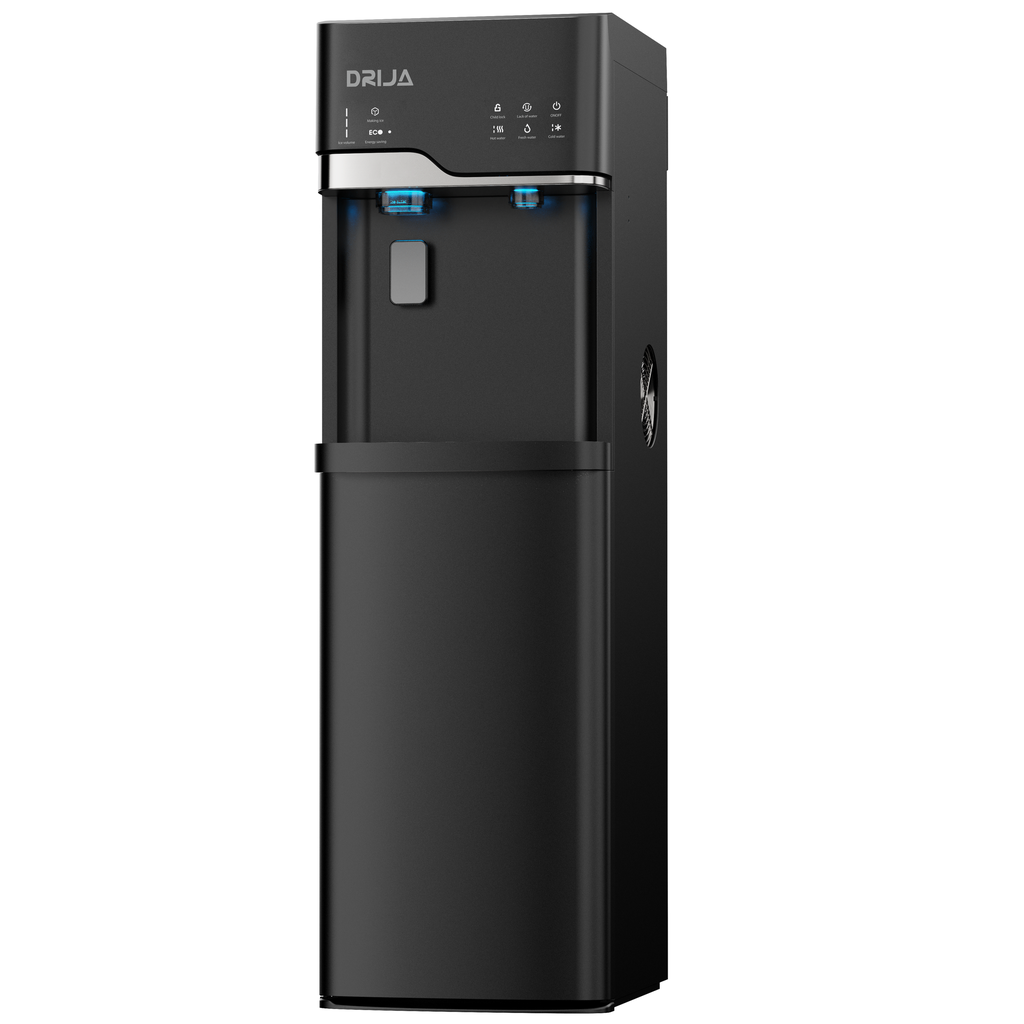 Dispensador De Agua Drija Agua Fria Caliente Y Ambiente Con Fabricador De Hielo Y Gabienete Negro