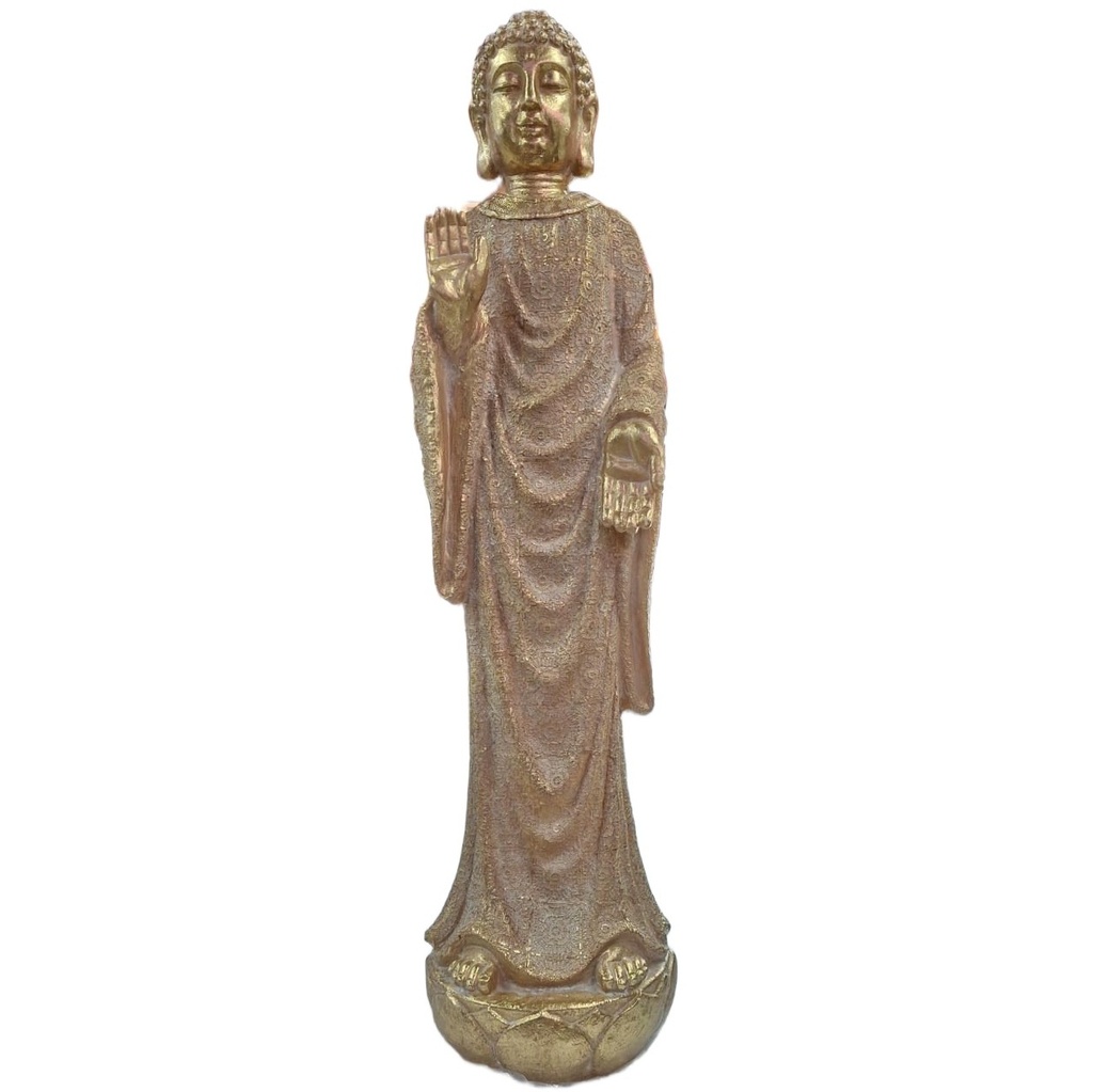 Figura Buda De Pie Concepts 19X18.5X76 Cm Dorado