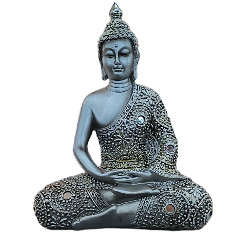 Figura Buda Meditando Concepts 19X9X25 Cm Plateado