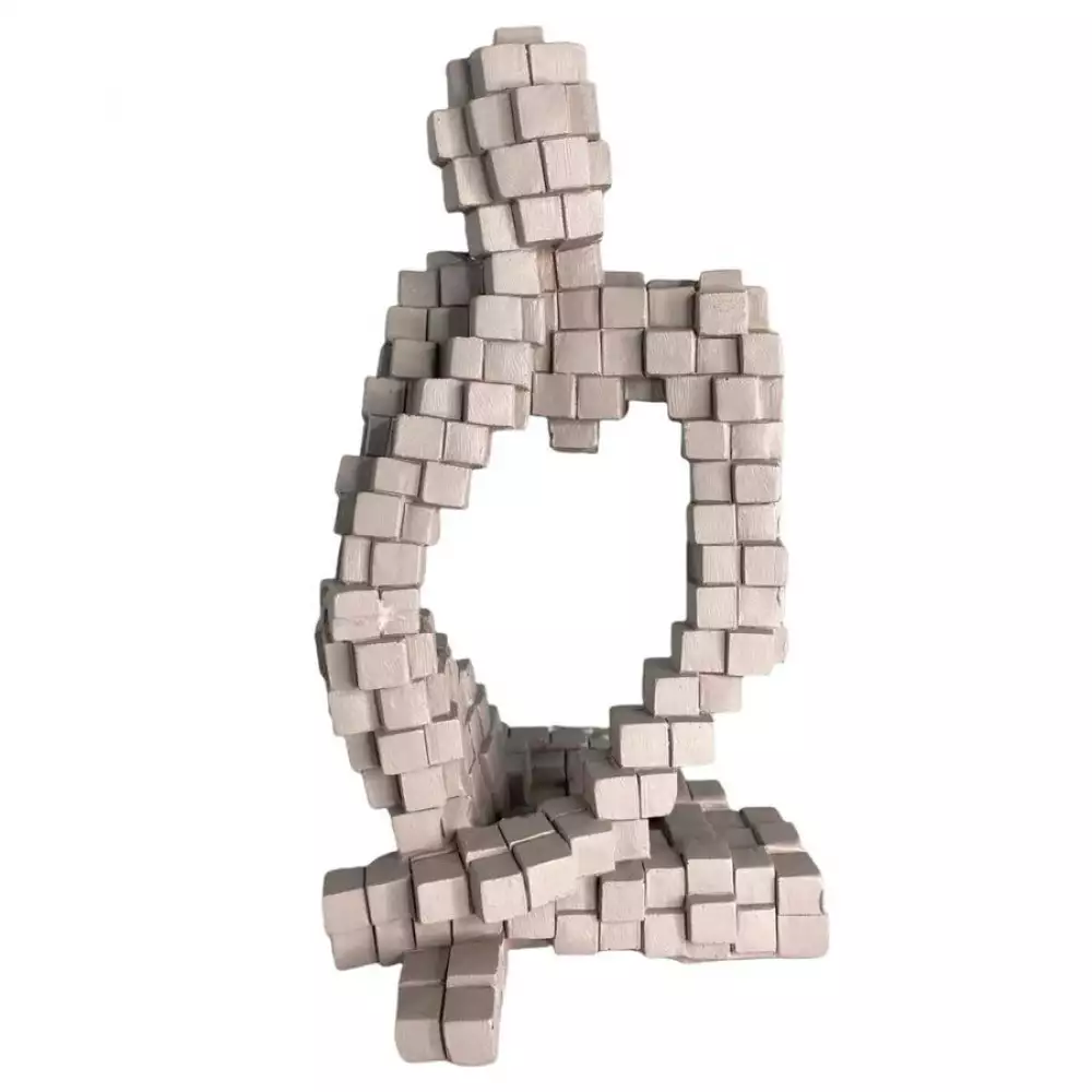 Figura Humana En Bloques Concepts 14X14X26.5 Cm Beige