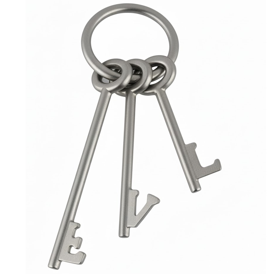 Figura Llaves Concepts 22X8X3 Cm Plateado