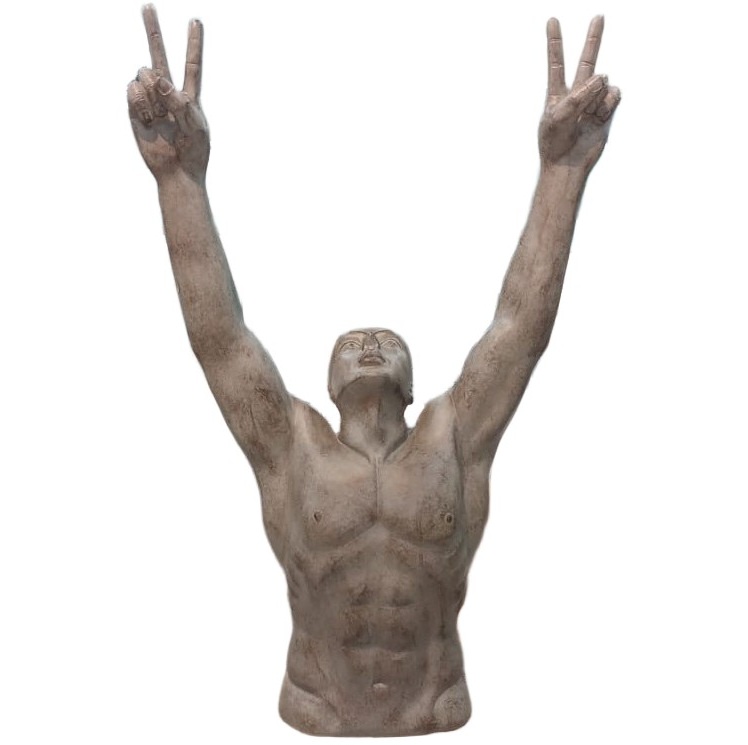 Estatua Torzo Humano Concepts 35.8X13X49.8 Cm Marron