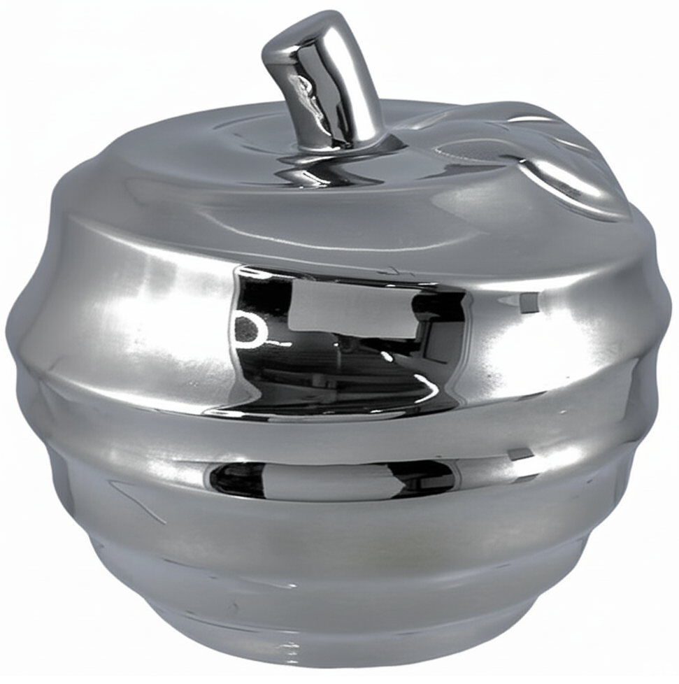 Figura Manzana Concepts 14X14X15 Cm Plateado