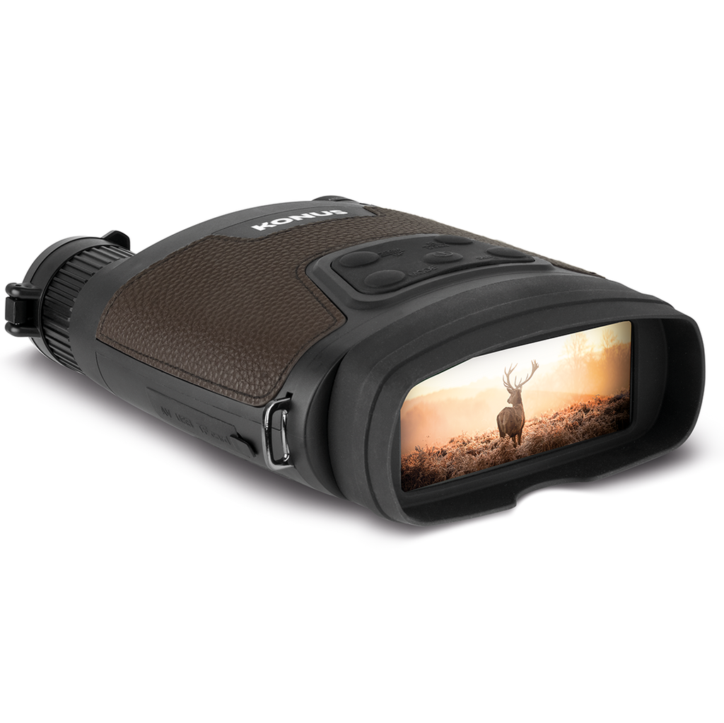 Binocular Konus Konuspy-16 Vision Nocturna HD Prismaticos Video Y Fotografia 3.6X-10.8X Zoom Negro