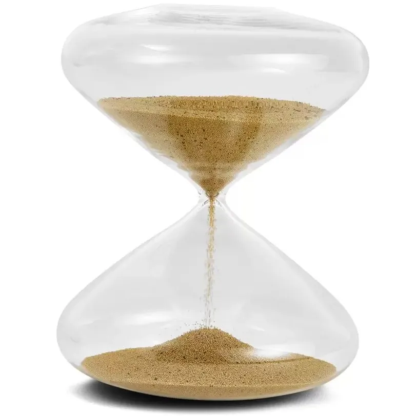 Reloj De Arena Concepts 6.5X6.5X8 Cm Transparente Y Dorado