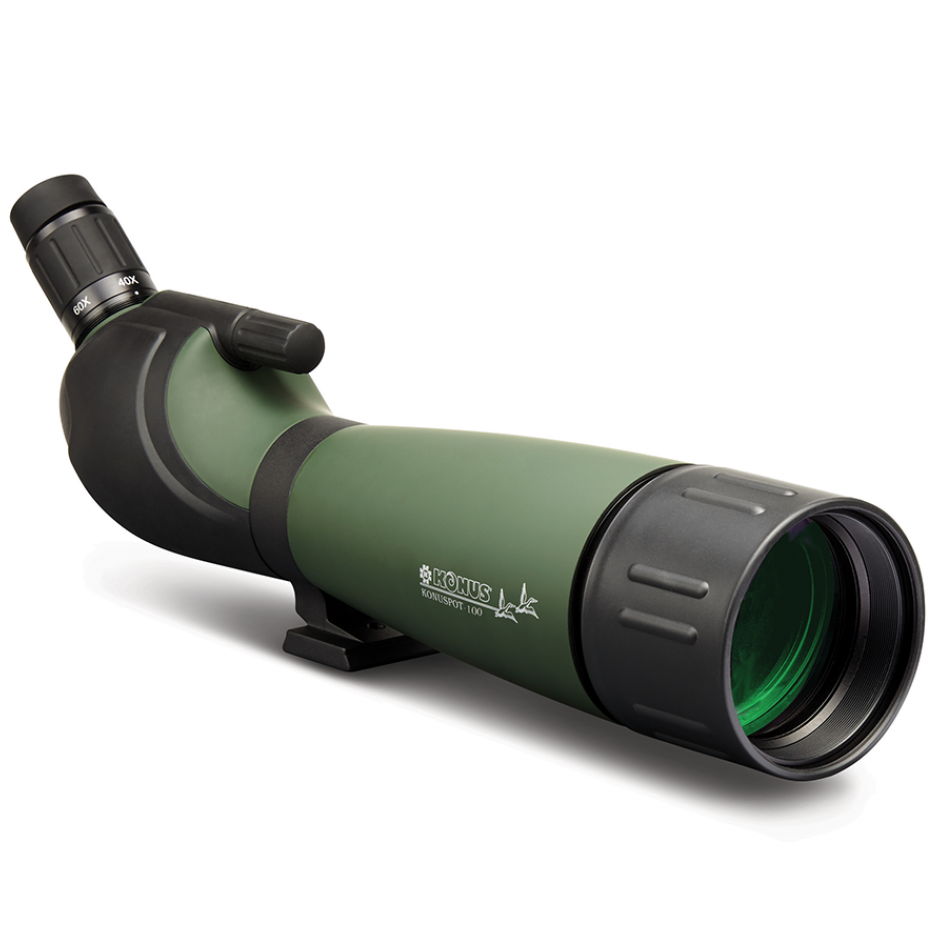 Telescopio Konus Konuspot-100 De Observacion 20-60x100 Mm Zoom Con Adaptador para Smartphone Verde