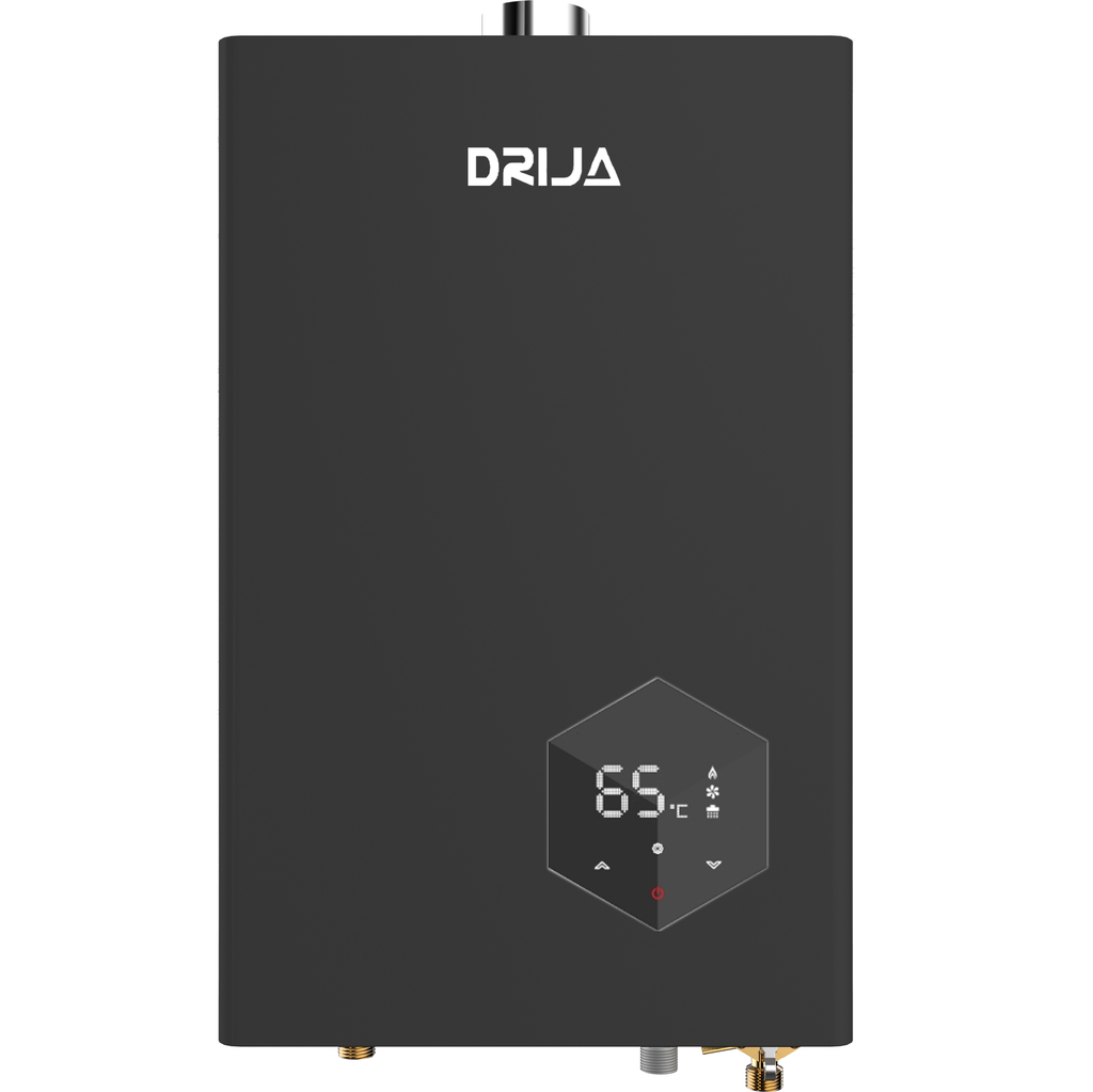 Calentador De Agua Drija A Gas 10 Lts/Min Panel Digital Control Automatico 20KW 110V Gris