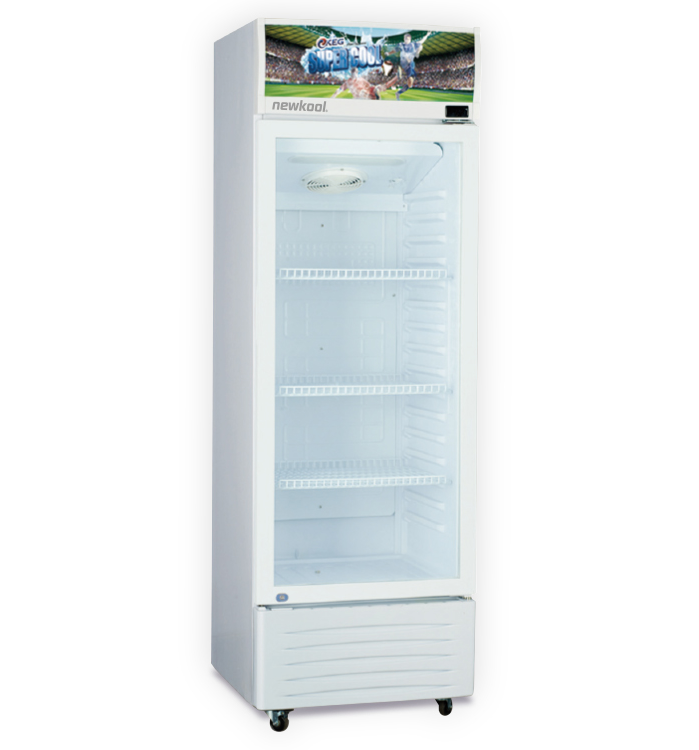 Nevera Exhibidora Vertical Newkool 330 Lts Blanco