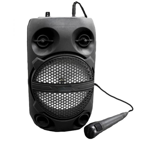 Corneta Myo Recargable Con Bluetooth Radio Usb Sd  Microfono Y Control Negro