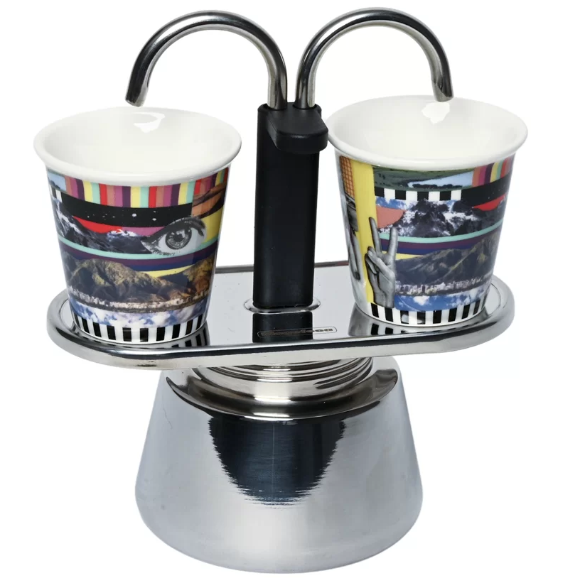Cafetera Magefesa Italiana Allegra 2 Tazas De Induccion Con 2 Tazas Incluidas Acero