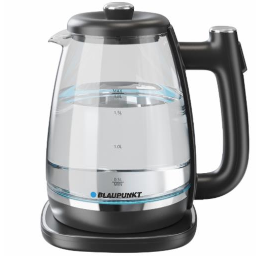 Hervidor Electrico Blaupunkt 1.8 Lts Con Iluminacion LED 1000W Negro Y Transparente