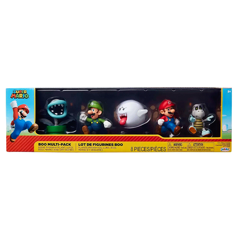 Boo Multipack Super Mario Jakks Pacific Nintendo 5 Figuras Multicolor