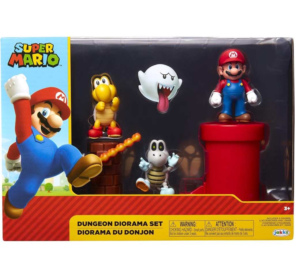 Set Diorama Mazmorra Super Mario Jakks Pacific Nintendo Multicolor
