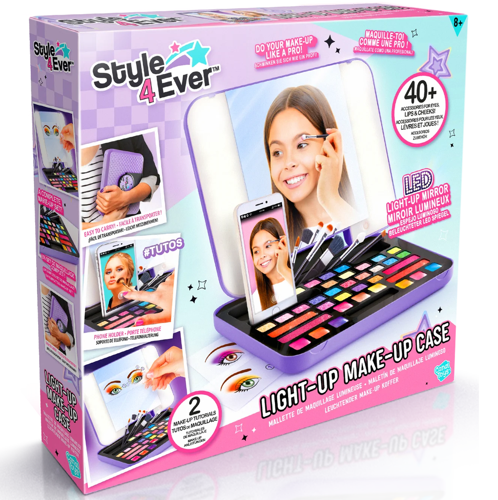 Maletin LED De Maquillaje Canal Toys Style 4Ever Con Espejo Luminoso Y Mas De 40 Acc Multicolor