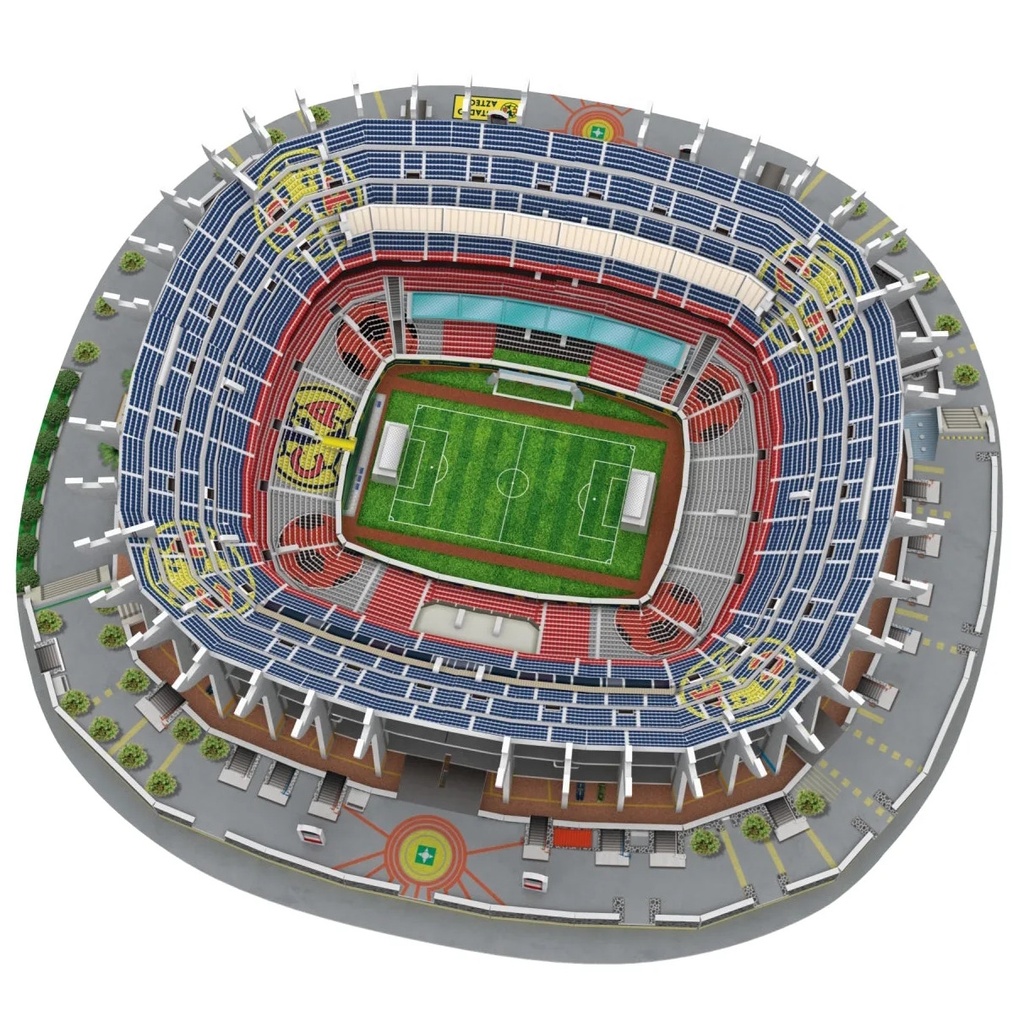 Rompecabezas 3D Del Estadio De Futbol Azteca 3D Puzzle Stadium Multicolor