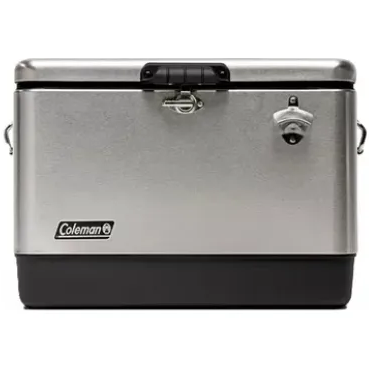 Cava Coleman 51 Lts 54 Qt 85 Latas Con Asas Y Drenaje Acero