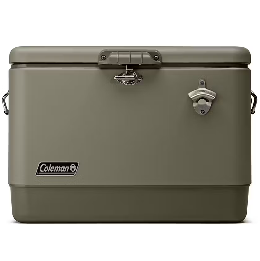 Cava Coleman 51 Lts 54 Qt 85 Latas Con Asas Y Drenaje Verde