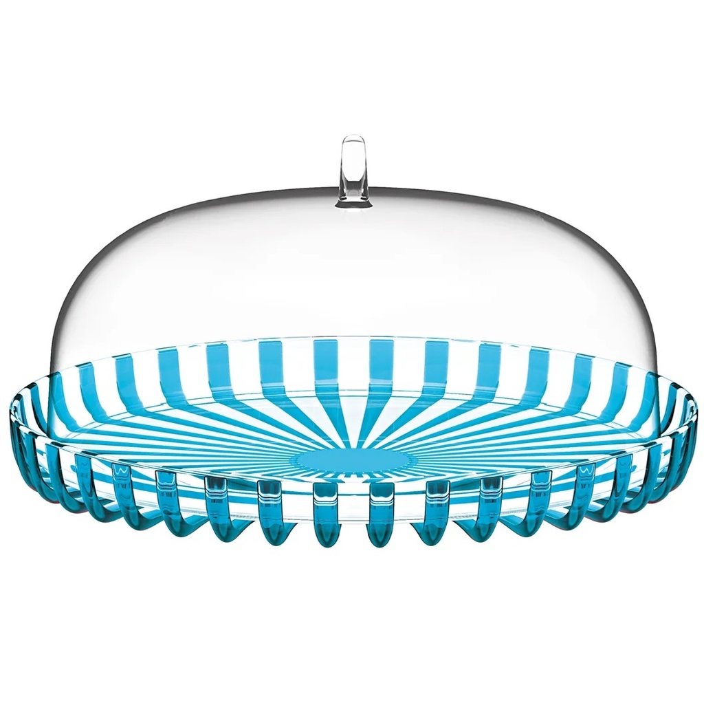 Porta Torta Guzzini Dolcevita Con Campana Azul Transparente
