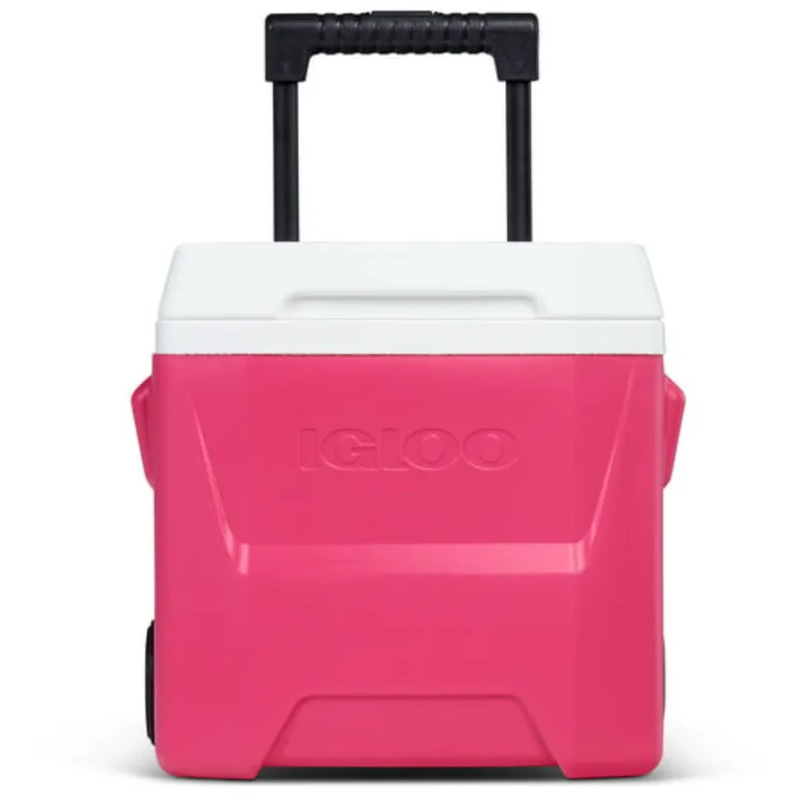 Cava Igloo Laguna Roller 15 Lts 16 Qt Con Ruedas y Asa Telescopica Rosado Magenta