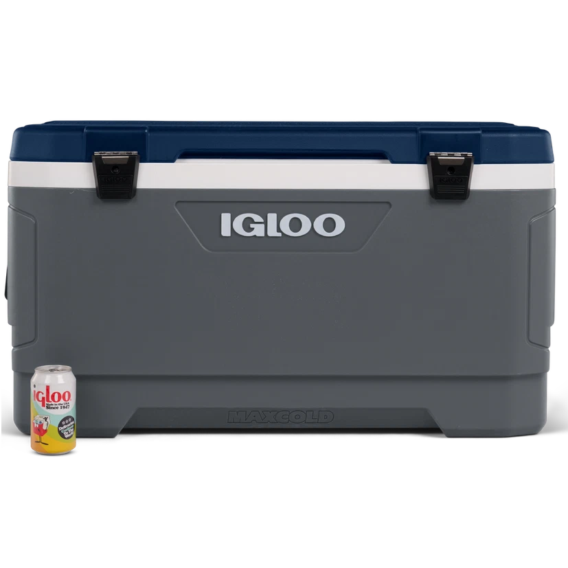 Cava Igloo MaxCold Latitude 94 Lts 100 Qt Con Asas Gris Y Azul