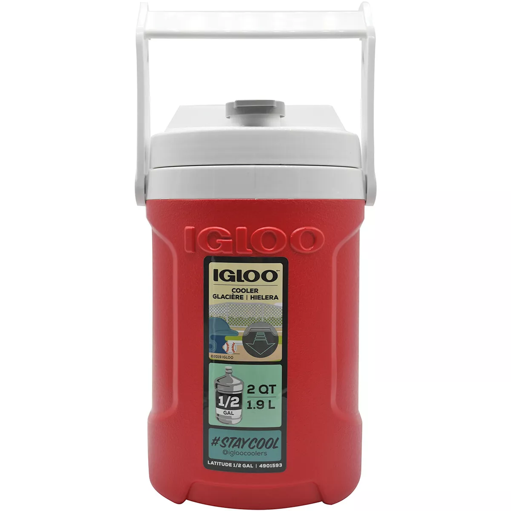 Termo Igloo Latitude Pro 1.9 Lts Con Asa Rojo Y Blanco