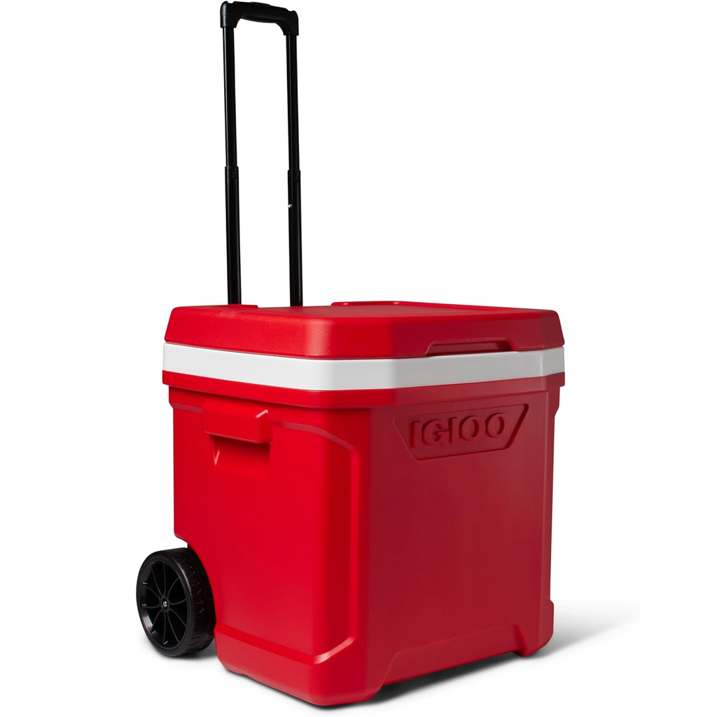 Cava Igloo Profile II Roller 56 Lts 60 Qt Con Ruedas Asa Y Telescopica Rojo