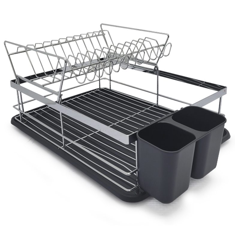 Escurridor De Platos Lifeart 43X32X21 Cm Gris Y Acero