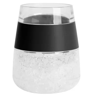 Vaso Life Art 260 Ml Con Doble Pared Rellena De Gel Transparente