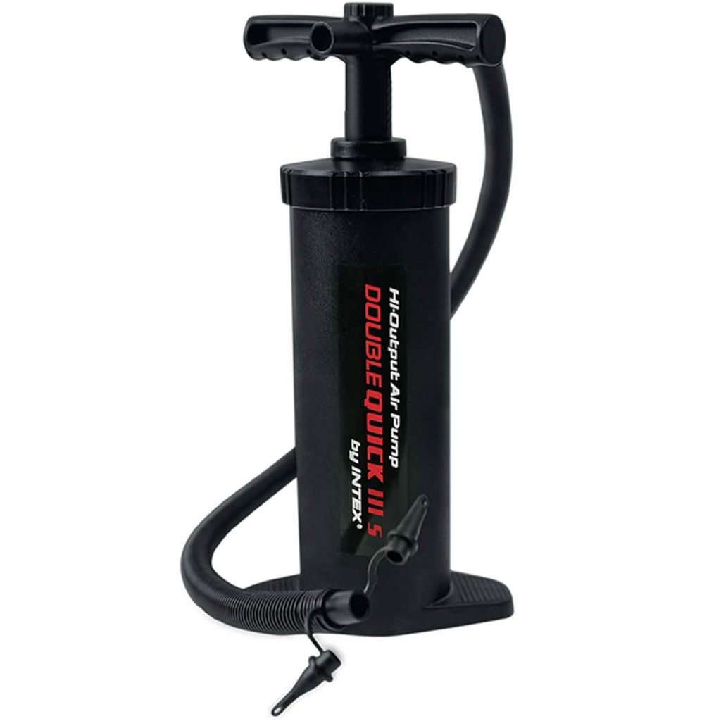 Bomba De Aire Manual Intex Double Quick III S 37 Cm Negro